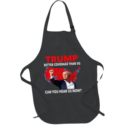 Trump Better Coverage Than 5g Can You Hear Us Now 2 Side Full-Length Apron With Pockets