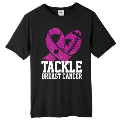 Tackle Breast Cancer Football Ribbon Tall Fusion ChromaSoft Performance T-Shirt