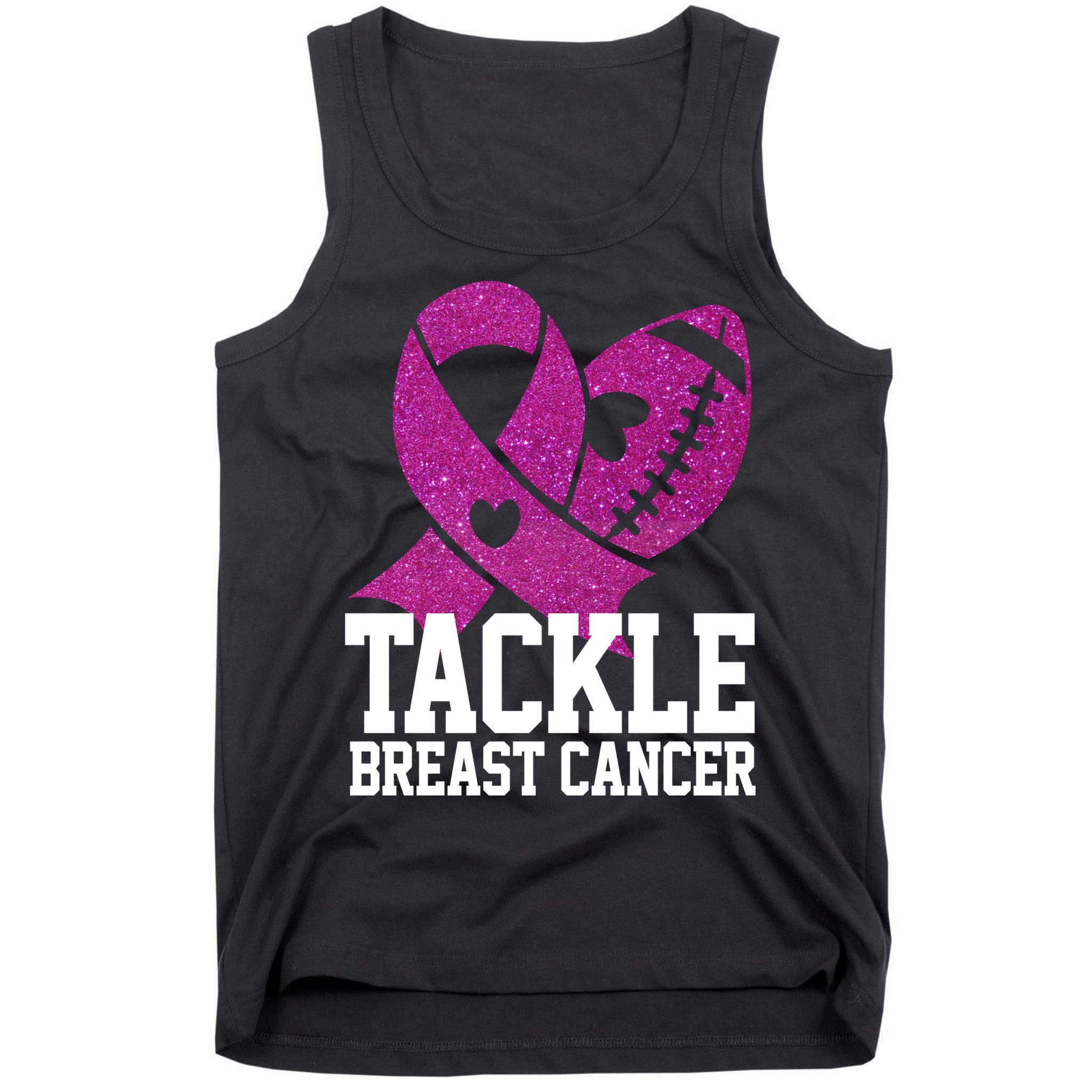 Tackle Breast Cancer Football Ribbon Tank Top