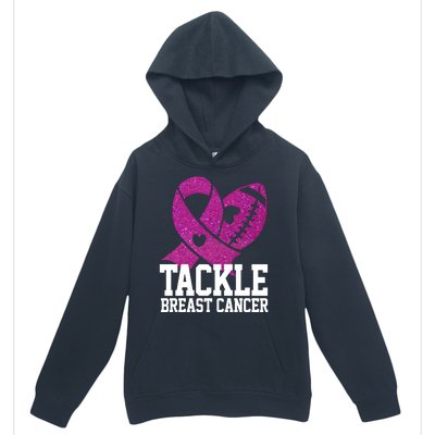 Tackle Breast Cancer Football Ribbon Urban Pullover Hoodie