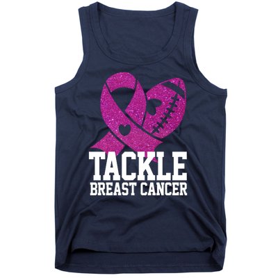 Tackle Breast Cancer Football Ribbon Tank Top