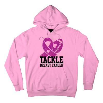 Tackle Breast Cancer Football Ribbon Hoodie