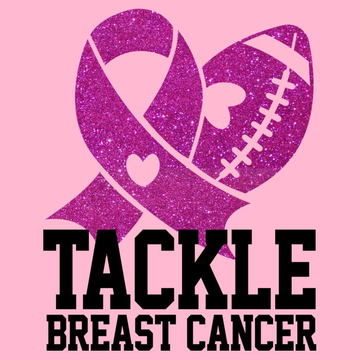 Tackle Breast Cancer Football Ribbon Baby Bodysuit