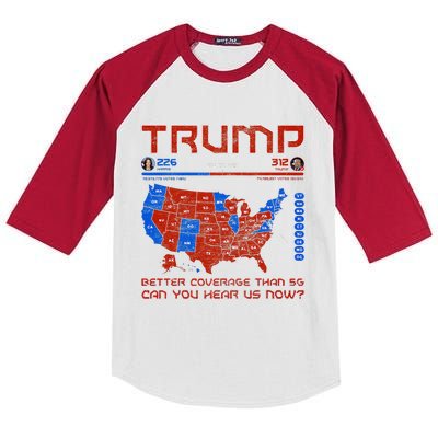 Trump Better Coverage Than 5g Can You Hear Us Now Kids Colorblock Raglan Jersey