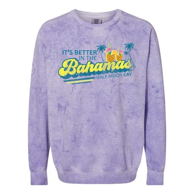 The Bahamas Cruise Half Moon Cay Travel Bahamas Vacation Colorblast Crewneck Sweatshirt