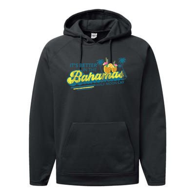 The Bahamas Cruise Half Moon Cay Travel Bahamas Vacation Performance Fleece Hoodie