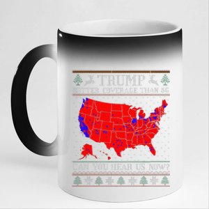 Trump Better Coverage Than 5g Ugly Christmas Sweater Xmas 11oz Black Color Changing Mug