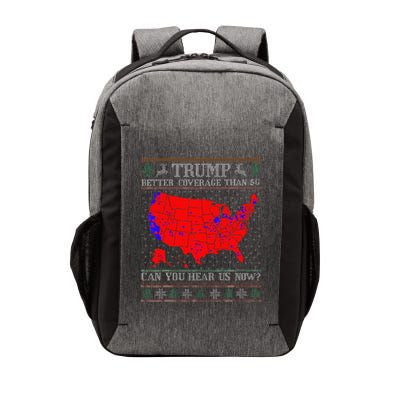 Trump Better Coverage Than 5g Ugly Christmas Sweater Xmas Vector Backpack