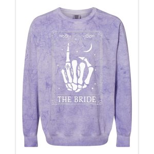 The Bride Coven Skeleton Hand Gothic Wedding Bachelorette Colorblast Crewneck Sweatshirt