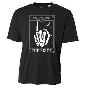 The Bride Coven Skeleton Hand Gothic Wedding Bachelorette Cooling Performance Crew T-Shirt