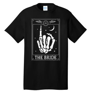 The Bride Coven Skeleton Hand Gothic Wedding Bachelorette Tall T-Shirt