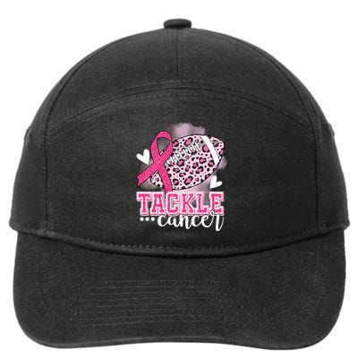 Tackle Breast Cancer Pink Ribbon Football 7-Panel Snapback Hat