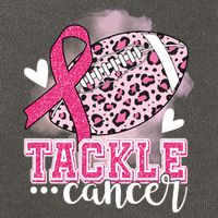 Tackle Breast Cancer Pink Ribbon Football Cotton Canvas Backpack