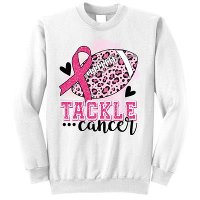 Tackle Breast Cancer Pink Ribbon Football Sweatshirt