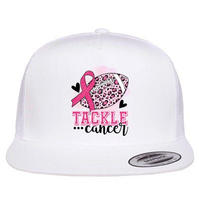 Tackle Breast Cancer Pink Ribbon Football Flatbill Hat