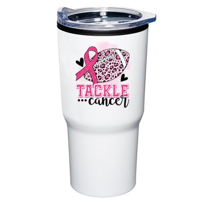 Tackle Breast Cancer Pink Ribbon Football Tumbler