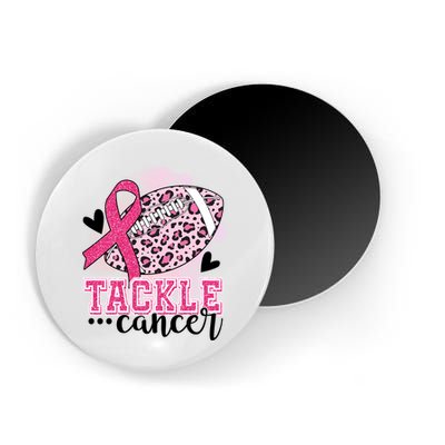 Tackle Breast Cancer Pink Ribbon Football Magnet