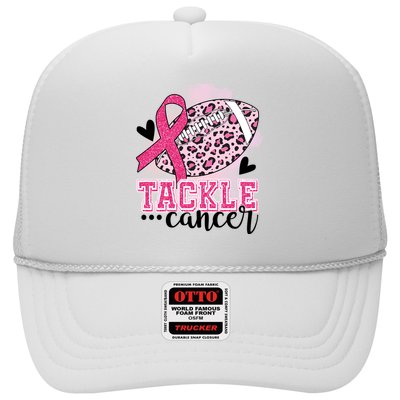 Tackle Breast Cancer Pink Ribbon Football Trucker Hat