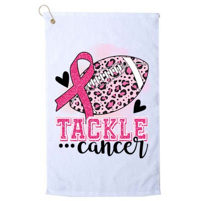 Tackle Breast Cancer Pink Ribbon Football Golf Towel