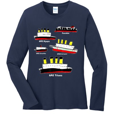 Titanic, Britanic, Carpathia, Poseidon, Titanic Ladies Long Sleeve Shirt