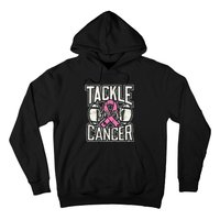 Tackle Breast Cancer Awareness Football Pink Ribbon Hoodie