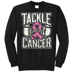 Tackle Breast Cancer Awareness Football Pink Ribbon Sweatshirt