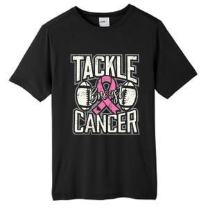 Tackle Breast Cancer Awareness Football Pink Ribbon Tall Fusion ChromaSoft Performance T-Shirt