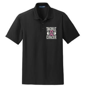 Tackle Breast Cancer Awareness Football Pink Ribbon Dry Zone Grid Polo