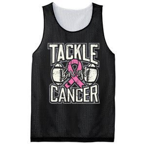 Tackle Breast Cancer Awareness Football Pink Ribbon Mesh Reversible Basketball Jersey Tank