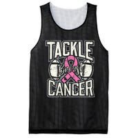 Tackle Breast Cancer Awareness Football Pink Ribbon Mesh Reversible Basketball Jersey Tank