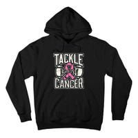 Tackle Breast Cancer Awareness Football Pink Ribbon Tall Hoodie