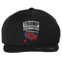 Trump Better Coverage Than 5g Can You Hear Us Now Usa Map Wool Snapback Cap