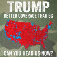 Trump Better Coverage Than 5g Can You Hear Us Now Legacy Tie Dye Trucker Hat