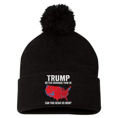 Trump Better Coverage Than 5g Can You Hear Us Now Pom Pom 12in Knit Beanie