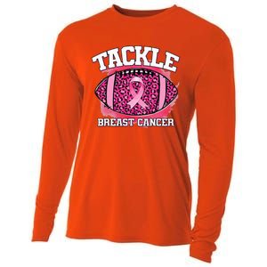 Tackle Breast Cancer Awareness Pink Football Ribbon Cooling Performance Long Sleeve Crew