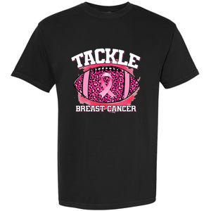 Tackle Breast Cancer Awareness Pink Football Ribbon Garment-Dyed Heavyweight T-Shirt