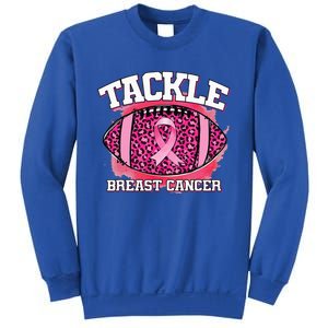 Tackle Breast Cancer Awareness Pink Football Ribbon Sweatshirt