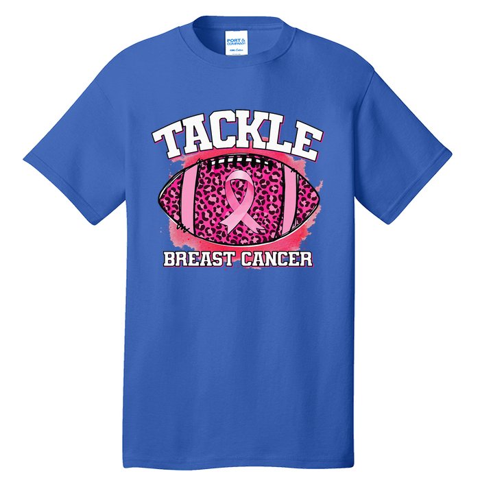 Tackle Breast Cancer Awareness Pink Football Ribbon Tall T-Shirt