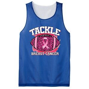 Tackle Breast Cancer Awareness Pink Football Ribbon Mesh Reversible Basketball Jersey Tank