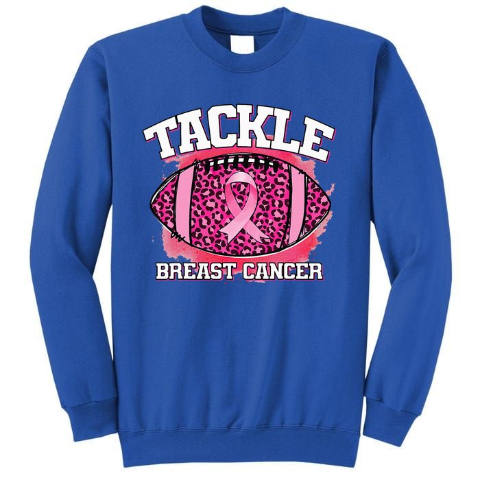 Tackle Breast Cancer Awareness Pink Football Ribbon Tall Sweatshirt