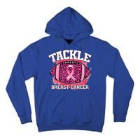 Tackle Breast Cancer Awareness Pink Football Ribbon Tall Hoodie