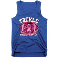 Tackle Breast Cancer Awareness Pink Football Ribbon Tank Top