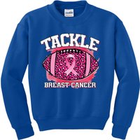 Tackle Breast Cancer Awareness Pink Football Ribbon Kids Sweatshirt