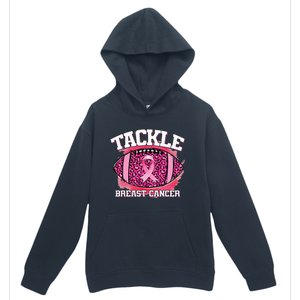 Tackle Breast Cancer Awareness Pink Football Ribbon Urban Pullover Hoodie