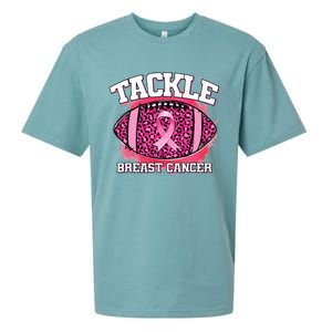 Tackle Breast Cancer Awareness Pink Football Ribbon Sueded Cloud Jersey T-Shirt