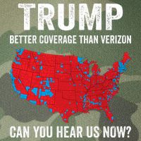 Trump Better Coverage Than Verizon Can You Hear Us Now Legacy Tie Dye Trucker Hat