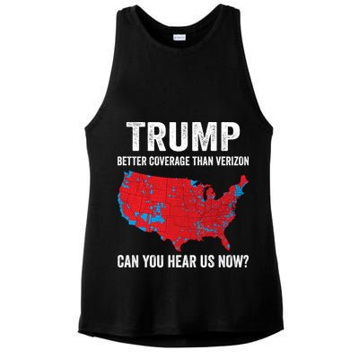 Trump Better Coverage Than Verizon Can You Hear Us Now Ladies PosiCharge Tri-Blend Wicking Tank