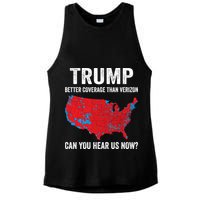 Trump Better Coverage Than Verizon Can You Hear Us Now Ladies PosiCharge Tri-Blend Wicking Tank
