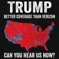 Trump Better Coverage Than Verizon Can You Hear Us Now Ladies PosiCharge Tri-Blend Wicking Tank