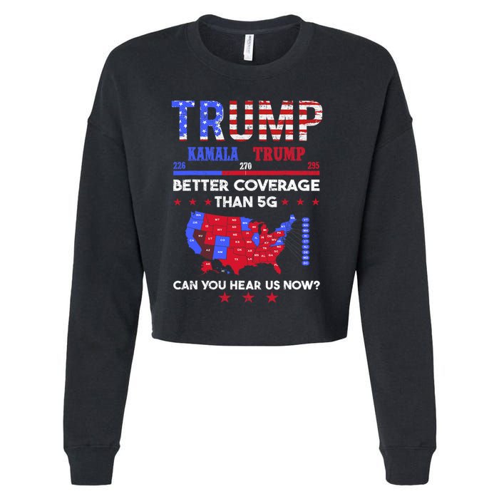 Trump Better Coverage Than 5g Can You Hear Us Now Politics Cropped Pullover Crew